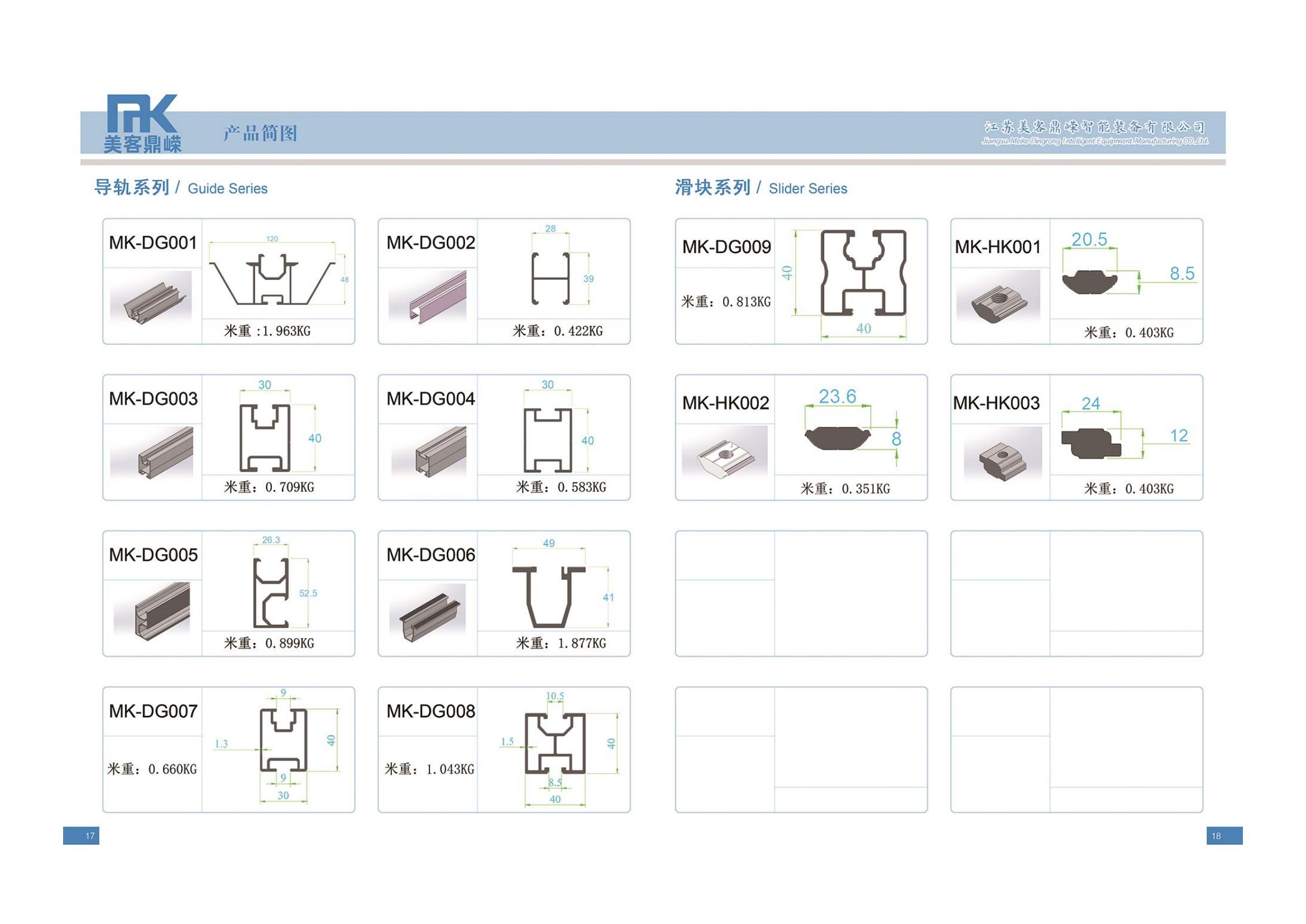 導(dǎo)軌，夾具，邊壓塊系列(圖1)